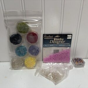 Vintage Y2K Glass Seed Bead Lot Darice Jewelry Beads Multicolor Crafting